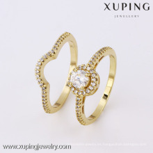 11818 Xuping joyería 14 k color oro plateado moda romántica anillos de boda encanto diseño regalo joyería para niña mujer